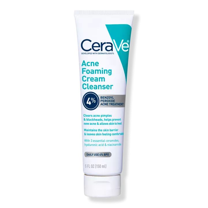 CERAVE ACNE FOAMING CREAM CLEANSER BENZOYL PEROXIDE 4%
